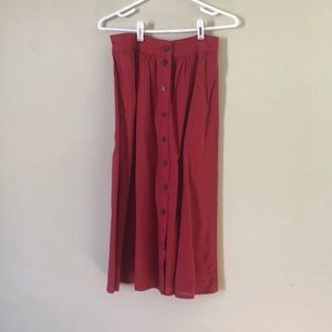 Madewell button up midi skirt